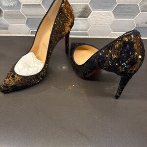 Christian Louboutin PIGALLE FOLLIES 100 PAILLETTES CARESSE/G